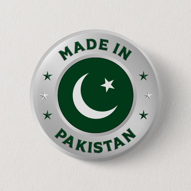 Made In Pakistan 2 Inch Round Button (Front)