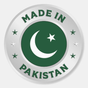 Made In Pakistan Classic Round Sticker