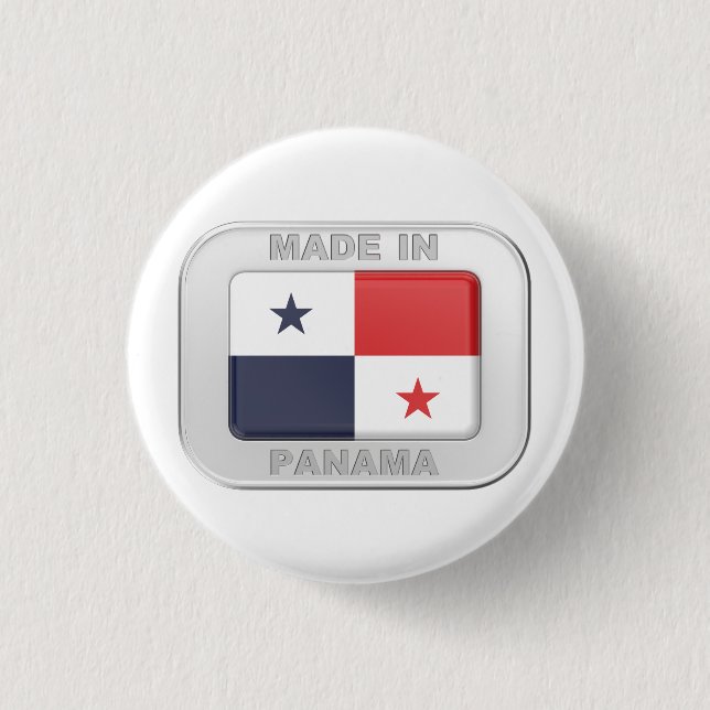 Made in Panama 1 Inch Round Button (Front)