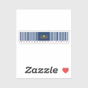 Made in Pennsylvania Barcode Flag State Pride