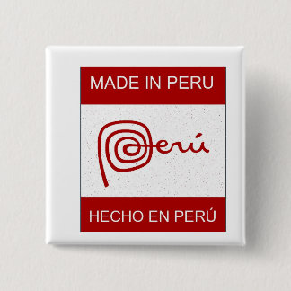 Made in Peru 2 Inch Square Button