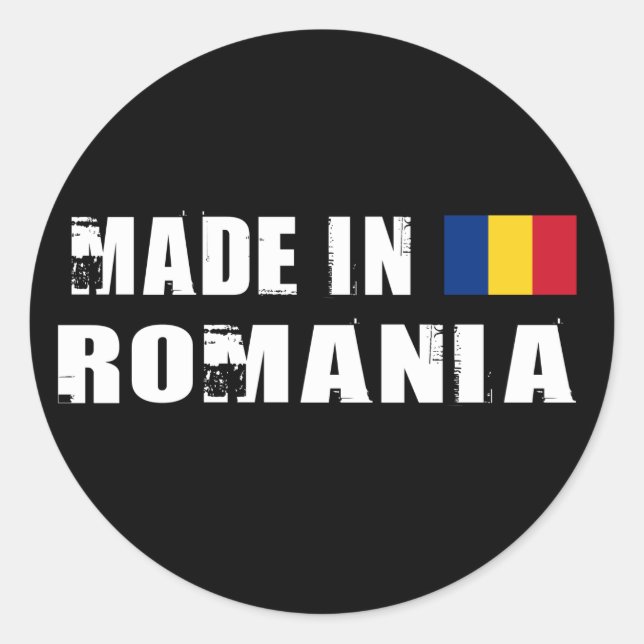 Made in Romania Classic Round Sticker (Front)