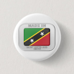Made in Saint Kitts and Nevis 1 Inch Round Button