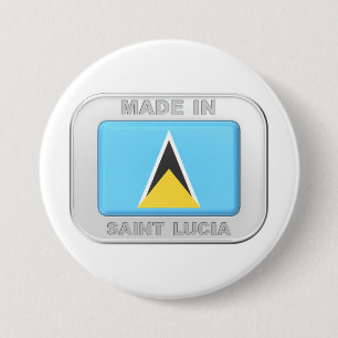 Made in Saint Lucia 3 Inch Round Button
