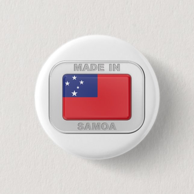 Made in Samoa 1 Inch Round Button (Front)