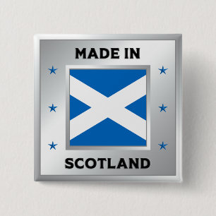 Made In Scotland 2 Inch Square Button