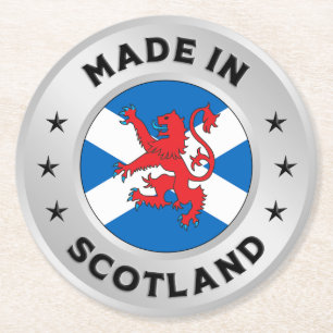 Made In Scotland Round Paper Coaster