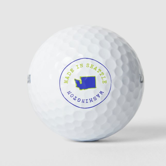 Made in Seattle Stamp Golf Balls (Front)
