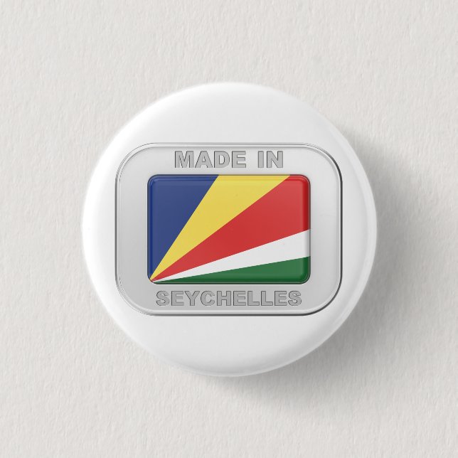 Made in Seychelles 1 Inch Round Button (Front)