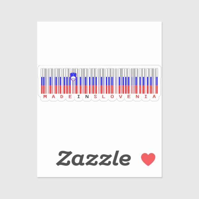 Made in Slovenia Barcode Flag (Sheet)
