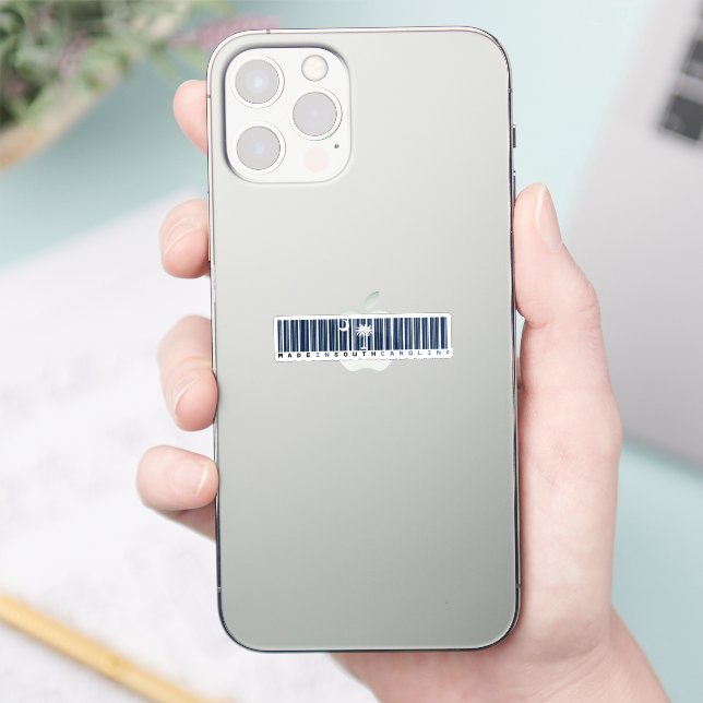 Made in South Carolina Barcode Flag State Pride (Phone)