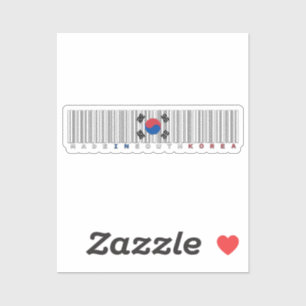 Made in South Korea Barcode Flag Design