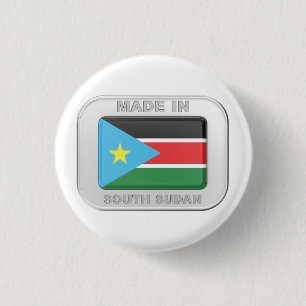 Made in South Sudan 1 Inch Round Button