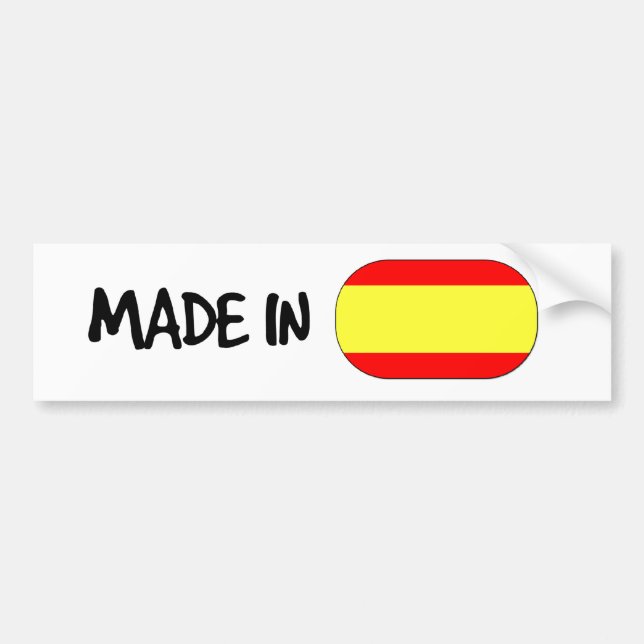 Made in Spain Bumper Sticker (Front)