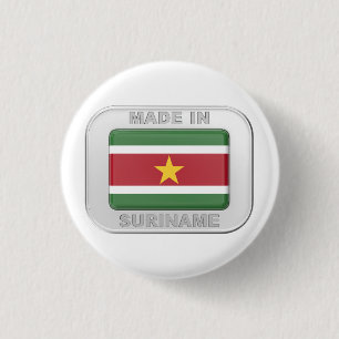 Made in Suriname 1 Inch Round Button