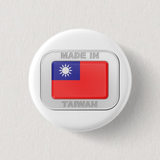 Made in Taiwan 1 Inch Round Button (Front)
