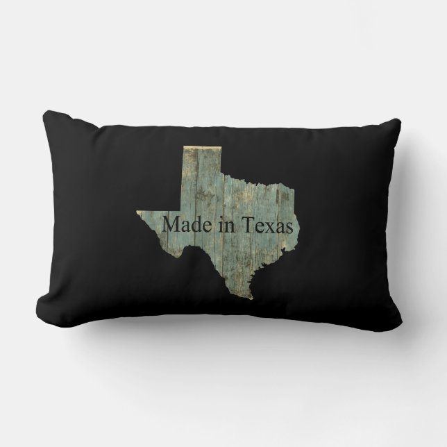Made in Texas Lumbar Throw Pillow (Front)