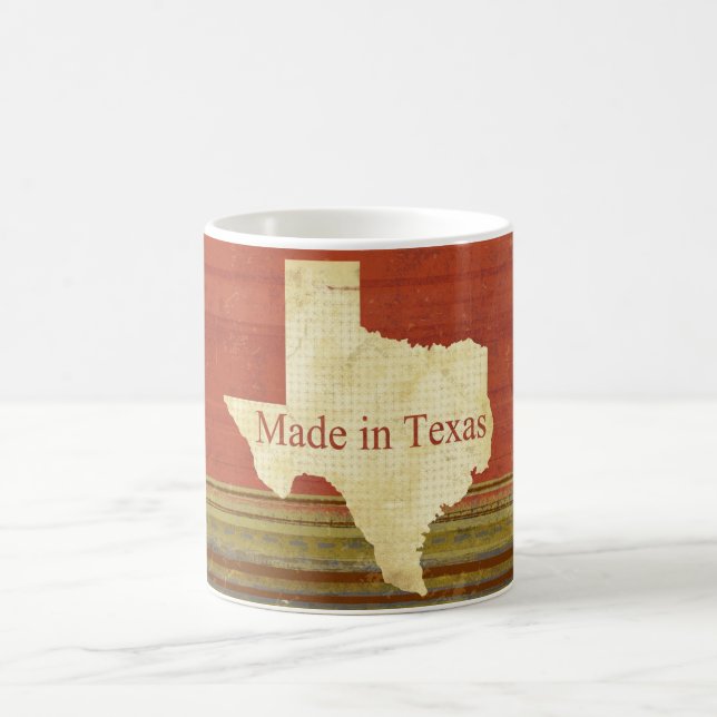 Made in Texas Rusty Red Stripes Coffee Tea Mug (Center)