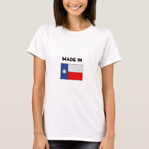 Made in Texas. Sketch of Texas Flag T-Shirt