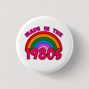 Made in the 1980s classic round sticker 1 inch round button