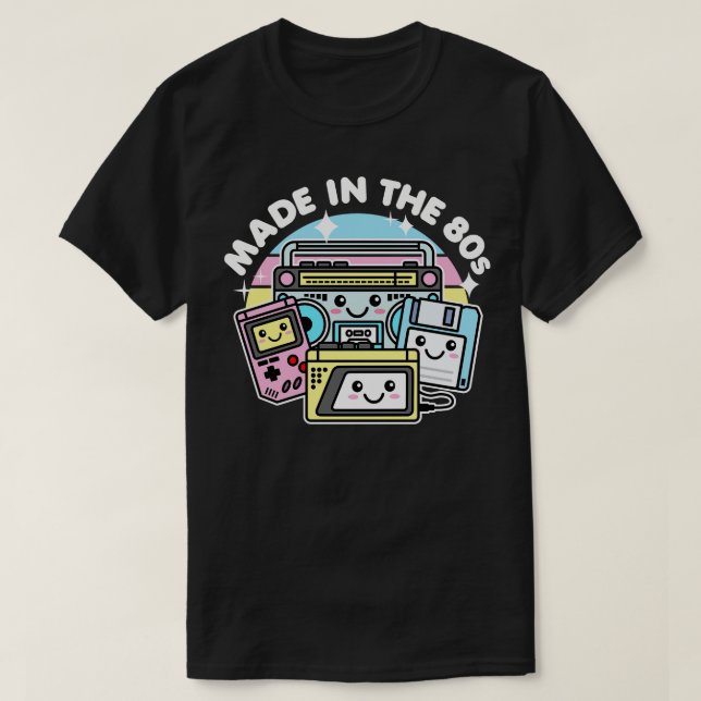 Made in the 80s Cute Kawaii Art T-Shirt (Design Front)