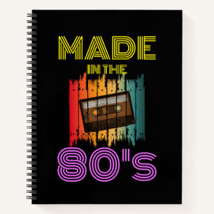 MADE IN THE 80'S VINTAGE CASSETTE TAPE NOTEBOOK