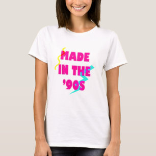 Made in the 90s retro neon custom birthday T-Shirt
