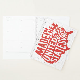Made in the United States of America Typography Planner