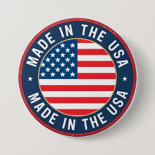 Made in the USA 3 Inch Round Button
