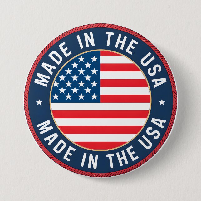 Made in the USA 3 Inch Round Button (Front)