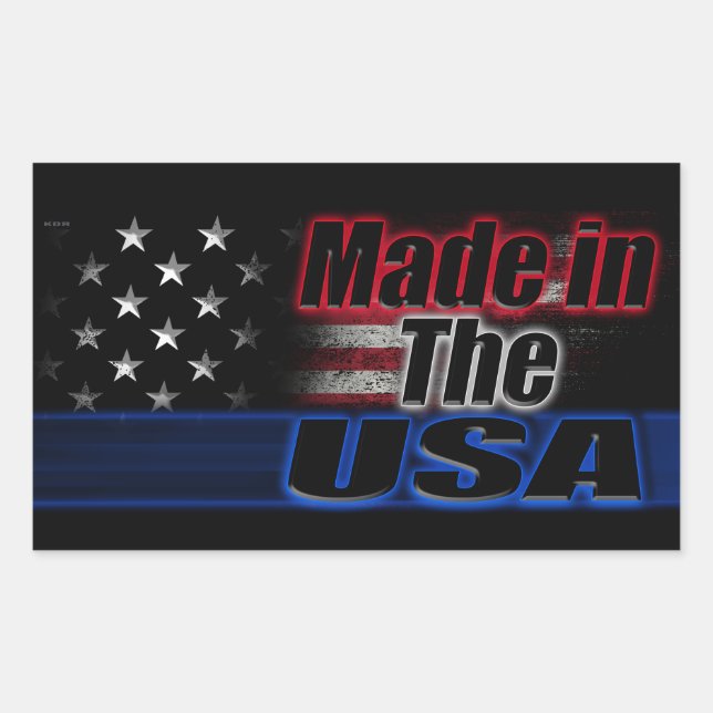 MADE IN THE USA American Flag  Sticker (Front)