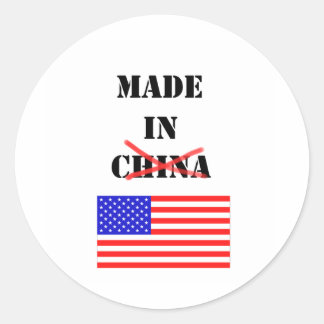 Made in the USA Classic Round Sticker