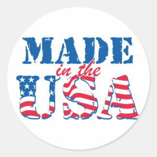 Made in the USA Classic Round Sticker