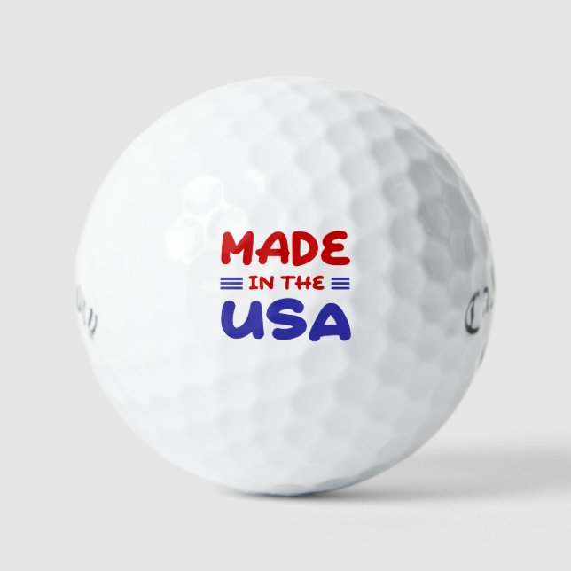 Made in The USA Golf Balls - Personalized  (Front)