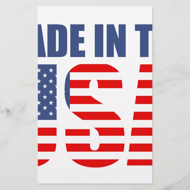made in the usa stationery (Front)