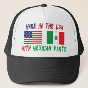 Made In The USA With Mexican Parts Woman's Trucker Hat