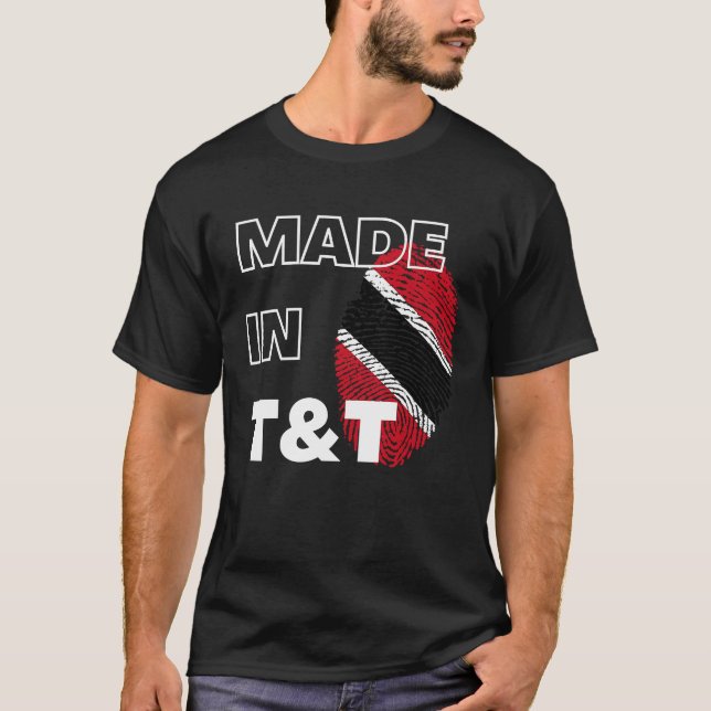 Made in Trinidad and Tobago Flag Carnival Souvenir T-Shirt (Front)