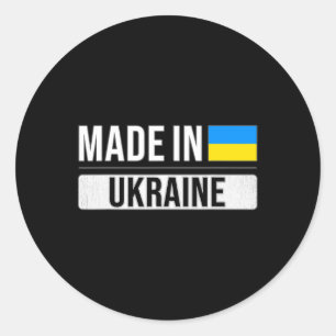 Made In Ukraine Classic Round Sticker
