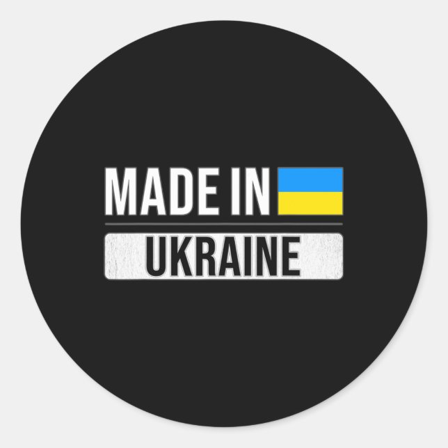 Made In Ukraine  Classic Round Sticker (Front)