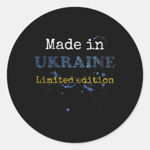 Made In Ukraine Shirt Limited Edition - Vintage Uk Classic Round Sticker