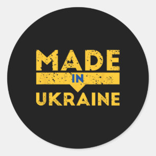 Made In Ukraine Ukrainian Gift Ukrainian Symbols  Classic Round Sticker