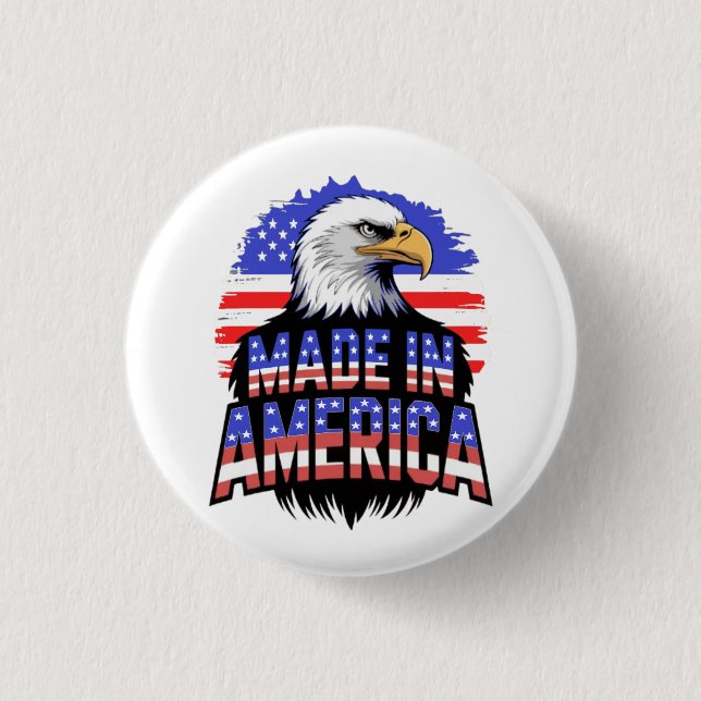 Made in USA 1 Inch Round Button (Front)
