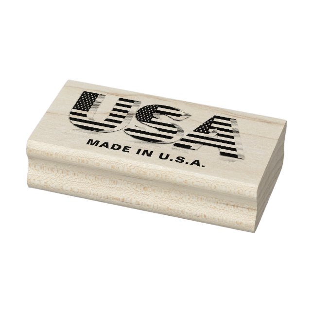 Made In USA Flag Rubber Stamp (Stamp)