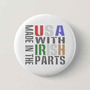 Made in USA Irish Parts 2 Inch Round Button