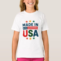 Made in usa patriotic typographic design