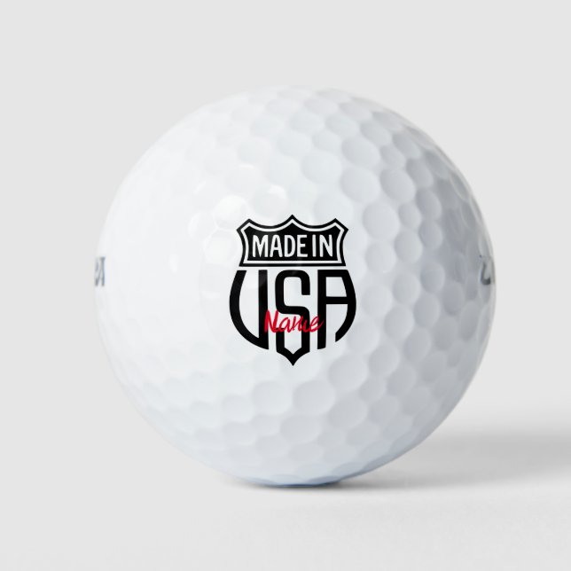 Made in USA Sign Thunder_Cove  Golf Balls (Front)