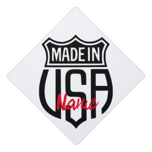 Made in USA Sign Thunder_Cove Graduation Cap Topper