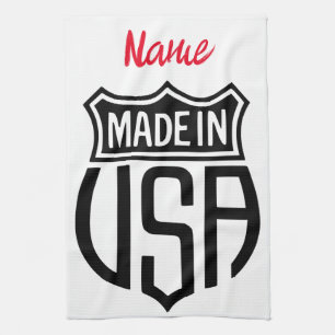 Made in USA Sign Thunder_Cove Kitchen Towel