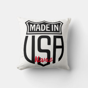 Made in USA Sign Thunder_Cove Throw Pillow