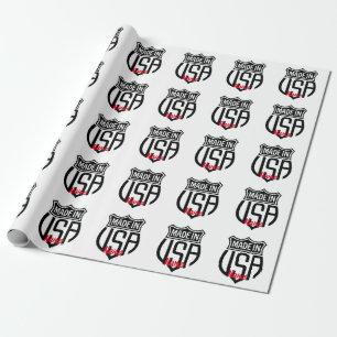 Made in USA Sign Thunder_Cove Wrapping Paper